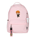 Anime Haikyuu Karasuno VBC Frauen Rucksack Kawaii Rosa Schultaschen Nylon Bookbag Cartoon Reiserucksack Kleine Schule Rugzak