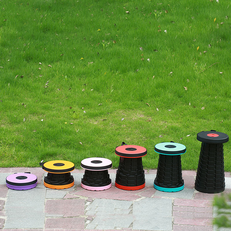 Retractable Stool Folding Chiar Outdoor Portable Stool Folding Chair Camping Stool Convenient Fishing Foldable plastic stool