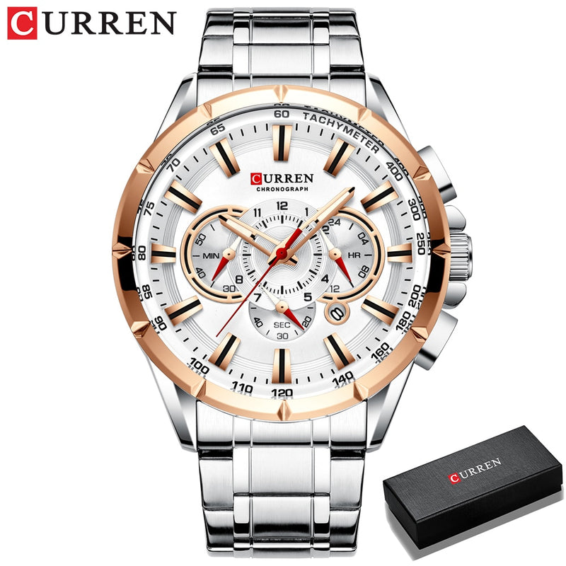 CURREN New Casual Sport Chronograph Men&