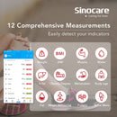 Sinocare Smart Körperfettwaage Personenwaage Test 12 Körper Datum Masse BMI Gesundheit Waage LED Anzeige Bluetooth