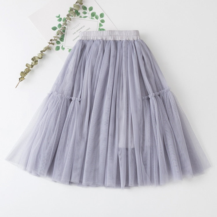 Teen Girls Skirts Embroidery Kids Sequin Skirt for Girls 2022 Summer Dance Long Skirt Princess Skirt Elastic Waist Child Clothes