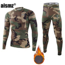 Aismz Thermo-Unterwäsche-Sets für Herren, schnell trocknend, antimikrobiell, Stretch, Thermo-Kompressions-Fleece, Schweiß, Fitness, warme lange Unterhosen