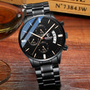 CHENXI Herrenuhren Chronograph Top Luxusmarke Sport Quarzuhr Herren Wasserdicht Casual Leder Armbanduhr Relogio Masculino