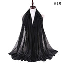 Luxuey Pom Pom Bubble Chiffon Hijab Schal Frauen Langer Schal Wrap Muslim Stirnband Maxi Islamischer Sjaal 180 * 70 cm