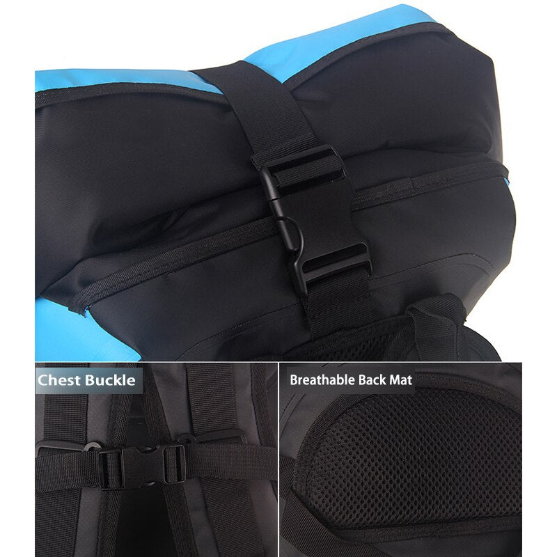 Bolsa seca enrollable de 30L, bolsa impermeable, bolsa impermeable resistente al agua, bolsa seca para Kayak, mochila seca para motocicleta, bolsa para balsa de barco al aire libre