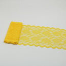 Cinta de encaje elástica de 2 yardas, adorno de flores, bordado de 150MM de ancho, adornos de tela de encaje africano para vestido de boda, manualidades de costura Diy