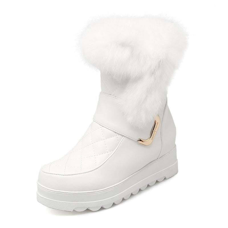 DORATASIA New Winter 34-43 Casual Flat Platform Snow Boots Women Warm Fur Platform Booties Ladies Height Increasing Shoes Woman