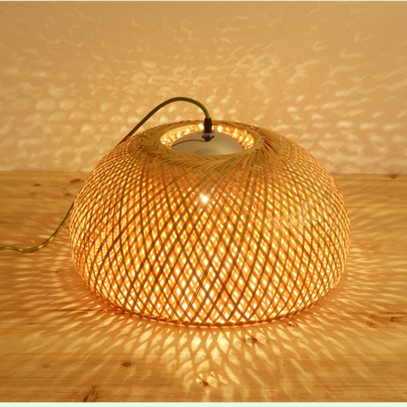 Nueva lámpara colgante de estilo chino, accesorio de luz de bambú para decoración de comedor, Loft, restaurante, suspensión, luminaria, lámpara colgante
