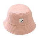 2020 New Smile Face Labeled Kinder Bucket Hats Alle Matched Simple Style Caps Kids Bob Hat Summer Fashion Sun Hat