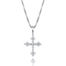 TOPGRILLZ 925 Sterling Silver Women Pendant Iced Cubic Zirconia Cross Pendant Fashion Hip Hop Jewelry For Gift