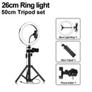 LED Ringlicht 16/20/26cm 5600K dimmbare Selfie Ringlampe mit Stativ Telefonhalter USB Stecker Fotostudio Fotografie Beleuchtung