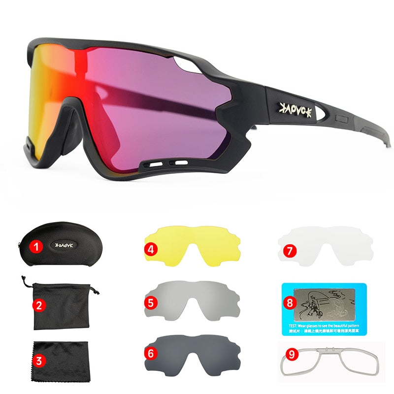 MTB bicicleta gafas hombre mujer Ciclismo gafas de sol Uv400 polarizado bicicleta gafas deportes carreras montar gafas Ciclismo 1 lente