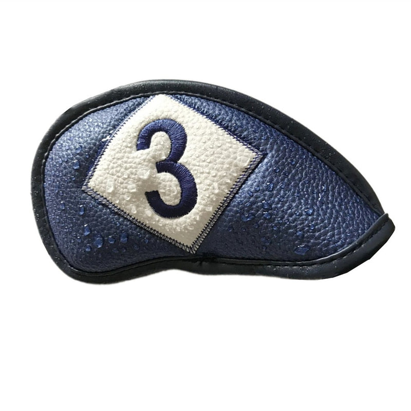 10/11/12 Stück doppelseitige Universal-Leder-Golfschläger-Kopfbedeckungen, Eisen, passend für Haupteisenschläger, sowohl für Links- als auch für Rechtshänder