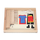 Baby Montessori Holz DIY Mini Simulation Kleidung Trocknen Rahmen Kleidung Anzug Spielzeug für Kinder Grundlegende Lebenspraxis Trainingsspielzeug