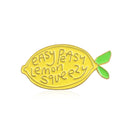 New Cute Yellow Lemon Fruit Brooch ‘Easy Peasy Lemon Squeezy’ Yellow Lemon Bright Enamel Pins badge  backpack lapel Brooches