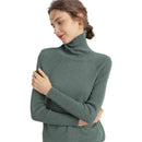 Frauen Rollkragenpullover aus Merinowolle und Kaschmir mit langen Ärmeln Herbst-Winter-Pullover Damen Strickpullover Damen Pullover Pullover