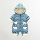 OLEKID 2022 Baby Winter Schneeanzug Plus Samt Dicker Baby Jungen Overall 0-2 Jahre Neugeborener Strampler Baby Mädchen Overalls Kleinkind Mantel