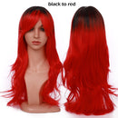 S-noilite Synthetic 28colors 22inch Loose Wave Perücken Halloween Cosplay Perücke Blau Rot Rosa Grau Lila Haarperücke Cosplay für Party