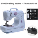 Inne Portable Sewing Machine Mini Electric Household Crafting Mending Overlock 12 Stitches with Presser Foot Pedal Beginners