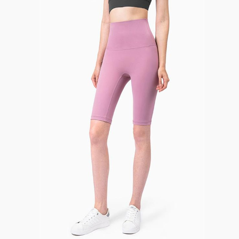 Vnazvnasi 2023 Woman High Waist Energy Yoga Shorts Seamless Hip-up Tight Elastic Sport Short-pants Summer Gym Fitness leggings