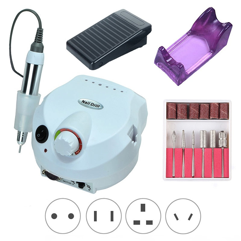 35000RPM Electric Nail Drill Machine Manicure Drill Pedicure Drill Sander Salon Nail Drill Machine Professional Nail Drill Tool