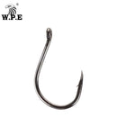 WPE Marke 1 Packung Angelhaken Größe 7#-15# Stachelhaken High-Carbon Steel Single Circle Karpfen Angelhaken Jig Tackle Zubehör