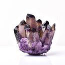 Natürlicher Kristall-Cluster, Amethyst-Exemplar, Mineralerz, Gelb, Grün, Lila, Quarz, Reiki-Heilstein, rohe Kristalle, Wohnkultur