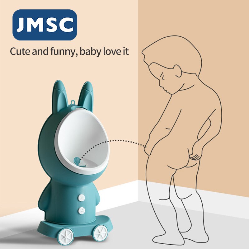 JMSC Kaninchen-Baby-Töpfchen-Toilettenständer, vertikales Urinal, Kindertraining, Junge, Pinkeln, Badezimmer, Wandmontage, Reise, Kleinkind, Split, tragbar