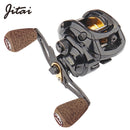 JITAI Baitcasting Angelrolle Doppelbremssystem 10Kg Kohlefaserbremse 7.0:1 High Speed ​​Light Angelrolle Angelrad