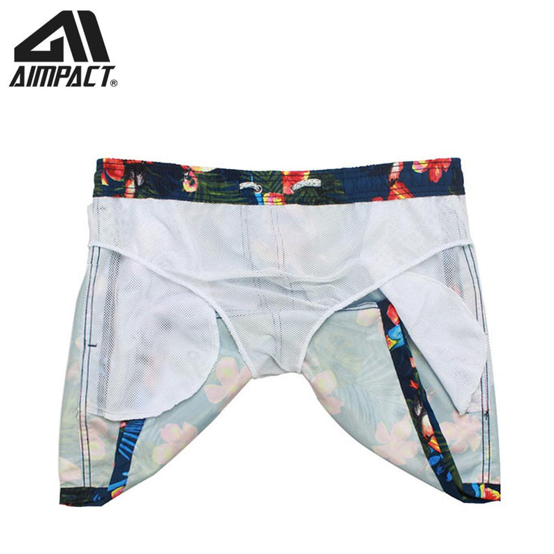 Tropischer Sommerurlaub Strand Schwimmen Kurze Badehose Schnelltrocknend Herren Schwimmen Strand Surf Shorts Lässige Mode Männliche Hybird Shorts