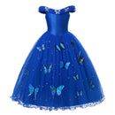 Disney Mädchen Cinderella Cosplay Kostüm Kleid Kinder Ärmellose Prinzessin Party Kleider für Baby Mädchen Halloween Geburtstag Kleidung