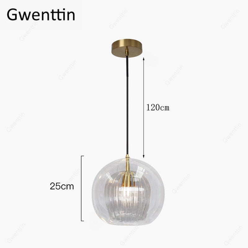 Nordic Glass Led Pendant Light Modern Kitchen Hanging Lights Bar Industrial Lamp Dining Living Room Lighting Fixtures Home Decor