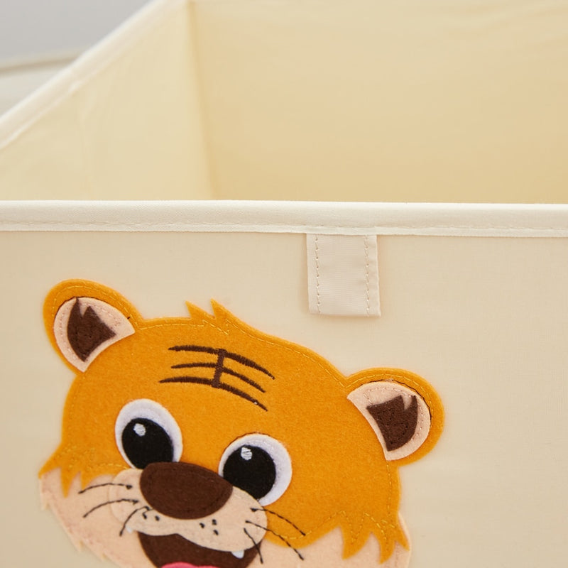 13 inch Foldable Embroidery Animal Cube Storage Box Oxford Fabric Kids Toys Organizers Bins Chest Organizer for Kids Nursery