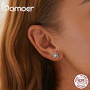 bamoer Ocean Blue Turtles Ohrstecker für Frauen 925 Sterling Silber Glas und CZ Ohrstecker Schmuck Mädchen Geburtstagsgeschenke BSE406