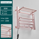 Badezimmer Elektrischer Badetuchwärmer Heizung Handtuchregal Rack Haushalt 55 ℃ Thermostatischer Handtuchtrockner Stanzfreie Heizschiene Schwarz