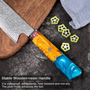 XITUO Damasco cuchillo de cocina Japón VG10 acero profesional Kiritsuke Chef cuchillo octogonal mango de resina azul nuevo Cleaver regalo caliente