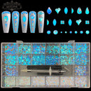 21 Grids Crystals Diamonds Nail Strasssteine ​​Set 3100pcs FlatBack Strasssteine ​​Kit funkelnde Nail Art mit 1 Stift für Dekorationen