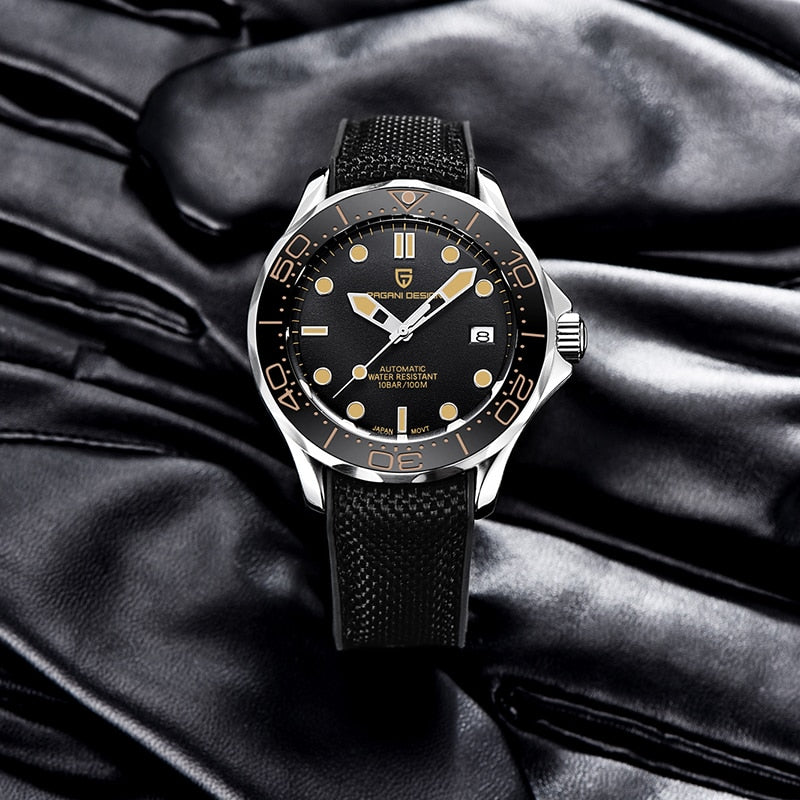 Diseño PAGANI, nueva marca de moda, relojes automáticos de silicona para hombres, Top 007 Commander, reloj de pulsera mecánico para hombres, relojes japoneses NH35A