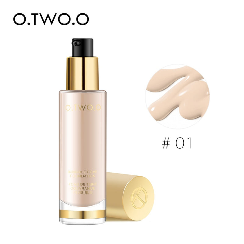 O.TWO.O Liquid Foundation Unsichtbare Vollständige Abdeckung Make-up Concealer Whitening Moisturizer Wasserdichte Make-up-Foundation 30ml