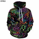 3D Hoodies Psychedelic Sweatshirts Männer Element mit Kapuze Casual Abstract Hoody Anime Graffiti Hoodie Print Lustiger 3D-Druck