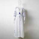 Jastie Bahia Maxi Dress Women Summer Fall Long Sleeve Embroidery Vintage Long Dress 2022 Boho Beach Hippie Loose Vestidos Mujer