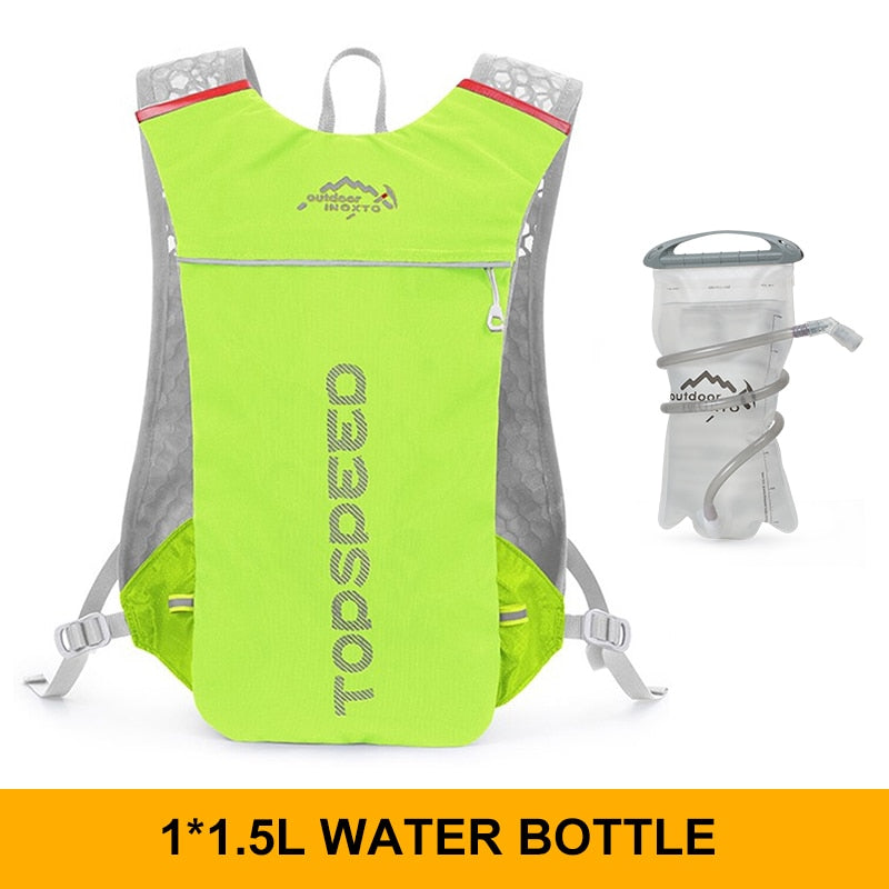 INOXTO Trailrunning-ultraleichter 5-Liter-Rucksack, Lauf-Trinkweste, Marathon, Fahrrad 1,5-Liter-2-Liter-Wasserbeutel
