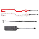 2 Stück Motorrad LED Nachtlichter Fahrradhelm EL Kaltlicht Blinkstreifen Leuchtsignal Aufkleber Universal Wasserdicht