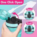 ZOMAKE 32 Unzen motivierende Wasserflasche mit Zeitmarkierung, auslaufsichere Sportwasserflasche BPA-frei, Fruchtwasserflasche Sport 1 Liter