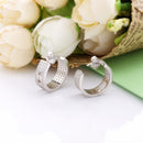 SHADOWHUNTERS Authentic 925 Sterling Silver Move Stones Women Stud Earrings Geometry Silver 925 Trendy Jewelry Making Wholesale