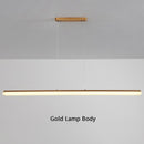 Candelabro LED negro/café/dorado moderno Simple estudio lámpara colgante larga comedor Oficina Bar restaurante Deco luz colgante