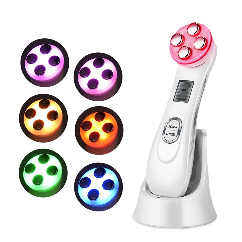 CkeyiN RF EMS LED-Licht Gesichtsmassagegerät Faltenentfernung + Ultraschall-Ferninfrarot-Körper-Schlankheits-Massagegerät Fat Burner 45