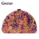 Halbkreis-Acrylmappen-Frauen-Abend-Kupplungen entwerfen Beutel-Shell-Handtaschen-bunte Partei-Hochzeits-Geldbörsen geben Verschiffen-Großverkauf frei