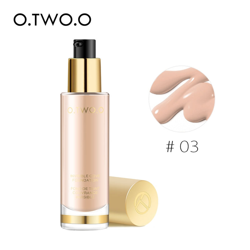 O.TWO.O Liquid Foundation Unsichtbare Vollständige Abdeckung Make-up Concealer Whitening Moisturizer Wasserdichte Make-up-Foundation 30ml