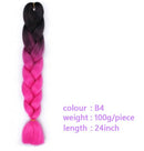 Black Star Hair Ombre Jumbo Braiding Hair Extensions 24 Inch Twist Braids Synthetic Hair Fiber for Twist Braiding for Women